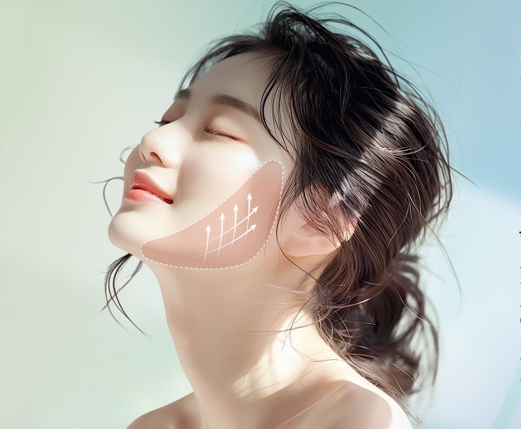 극초단파의 원리 - 진피층에 열을 집중해 리프팅 방향으로 에너지를 전달하고 표피는 보호